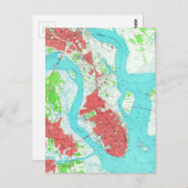  kaart van Charleston South Carolina (1958) 2 (Voorkant / Achterkant)