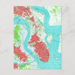 kaart van Charleston South Carolina (1958) 2