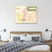 Kaart van Charleston, West Virginia Canvas Afdruk (Insitu (Slaapkamer))