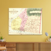 Kaart van Charleston, West Virginia Canvas Afdruk (Insitu (Woonkamer))