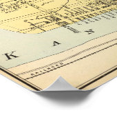 Kaart van Charleston, West Virginia Poster (Hoek)