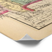 Kaart van Charlevoix en de provincies Antrim, Mich Poster (Hoek)