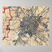  kaart van Charlotte North Carolina (1905) Poster (Voorkant)