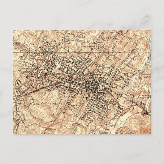  kaart van Charlottesville Virginia (1960) (Voorkant)