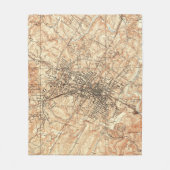kaart van Charlottesville Virginia (1960) Fleece Deken (Voorkant)