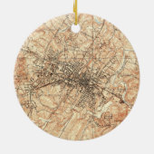  kaart van Charlottesville Virginia (1960) Keramisch Ornament (Achterkant)