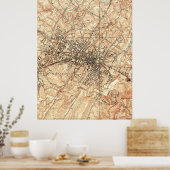 kaart van Charlottesville Virginia (1960) Poster (Keuken)