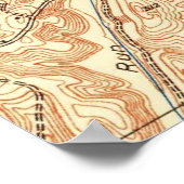 kaart van Charlottesville Virginia (1960) Poster (Hoek)