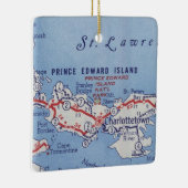  kaart van Charlottetown PEI Keramisch Ornament (Rechts)