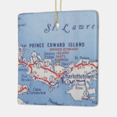  kaart van Charlottetown PEI Keramisch Ornament (Links)