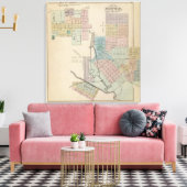 Kaart van Chatfield, Kaart van Caledonië, Minn Canvas Afdruk (Insitu (Woonkamer))