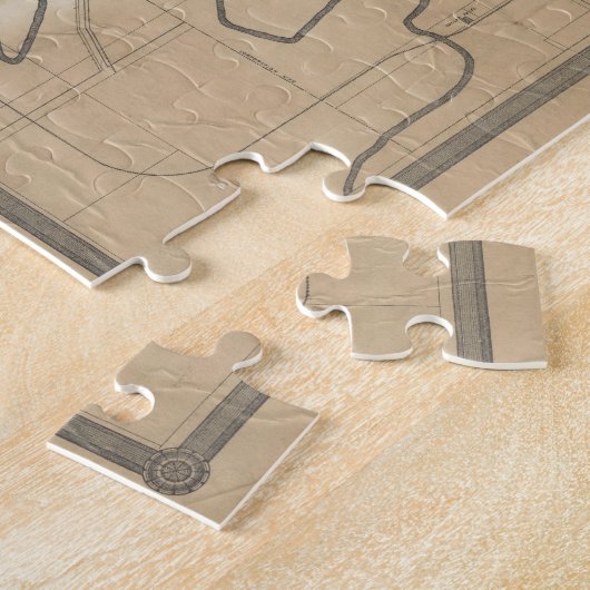  kaart van Chattanooga TN (1885) Legpuzzel (Zijkant)