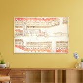 Kaart van Cheapside, Londen, 1585 Canvas Afdruk (Insitu (Woonkamer))