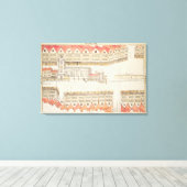 Kaart van Cheapside, Londen, 1585 Canvas Afdruk (Insitu (Houten vloer))