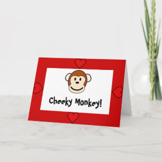 Kaart van Cheeky Monkey Valentijns