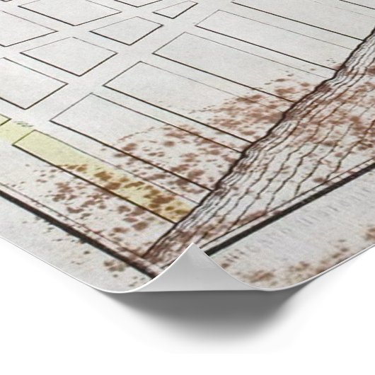  kaart van Chicago (1836) Poster (Hoek)