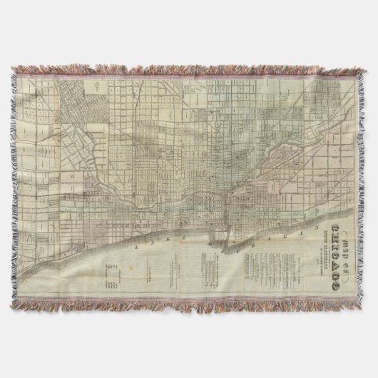 kaart van Chicago (1857) Deken (Voorkant)