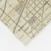  kaart van Chicago (1857) Fleece Deken (Hoek)