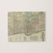  kaart van Chicago (1857) Legpuzzel (Horizontaal)