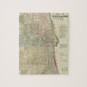  kaart van Chicago (1857) Legpuzzel (Verticaal)