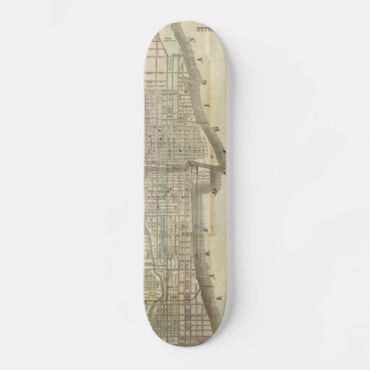 kaart van Chicago (1857) Persoonlijk Skateboard (Voorkant)
