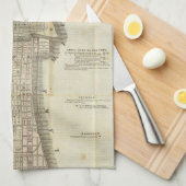  kaart van Chicago (1857) Theedoek (Quarter Fold)