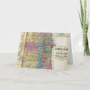  kaart van Chicago (1869)