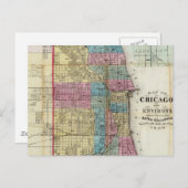  kaart van Chicago (1869) (Voorkant / Achterkant)