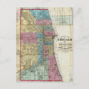 kaart van Chicago (1869)