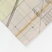  kaart van Chicago (1869) Fleece Deken (Hoek)