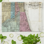 kaart van Chicago (1869) Theedoek (Gevouwen)