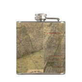  kaart van Chicago (1892) Heupfles (Achterkant)