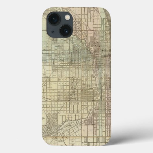 Kaart van Chicago Case-Mate iPhone Case (Achterkant)