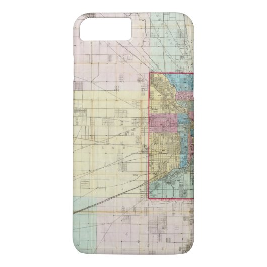 Kaart van Chicago Case-Mate iPhone Case (Achterkant)