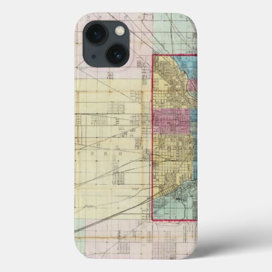 Kaart van Chicago Case-Mate iPhone Case (Achterkant)