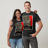 Kaart van Chicago City Edition T-shirt (Unisex)