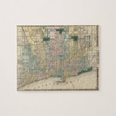 Kaart van Chicago City Legpuzzel (Horizontaal)