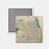 Kaart van Chicago City Magneet (Voorkant / Achterkant)