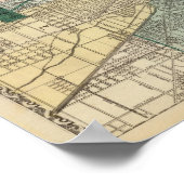 Kaart van Chicago City Poster (Hoek)