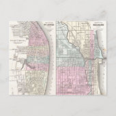  kaart van Chicago en St. Louis (1855) (Voorkant)