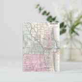  kaart van Chicago en St. Louis (1855) (Staand voorkant)