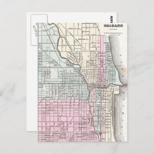  kaart van Chicago en St. Louis (1855) (Voorkant / Achterkant)