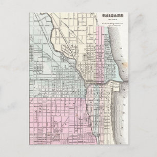 kaart van Chicago en St. Louis (1855)