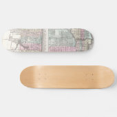  kaart van Chicago en St. Louis (1855) Skateboard (Horizontaal)