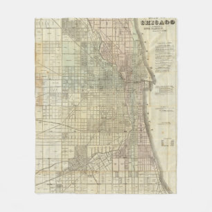 Kaart van Chicago Fleece Deken
