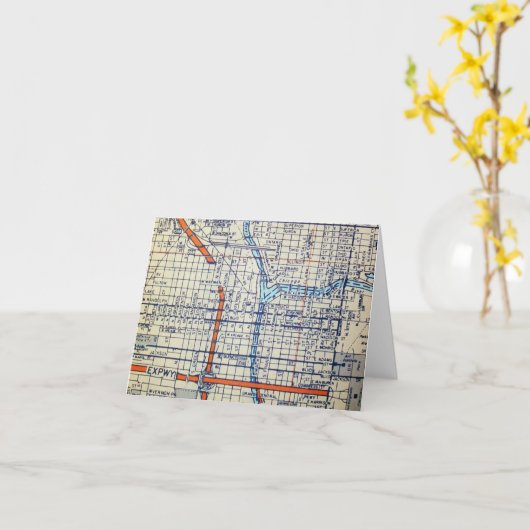 kaart van Chicago, IL (Gele Bloem)