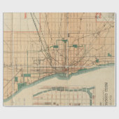  kaart van Chicago Illinois (1889) Cadeaupapier (Vlak)