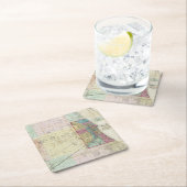 Kaart van Chicago Kartonnen Onderzetters (Insitu)