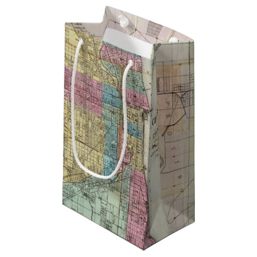 Kaart van Chicago Klein Cadeauzakje (Voorkant Gekanteld)