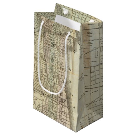 Kaart van Chicago Klein Cadeauzakje (Voorkant Gekanteld)